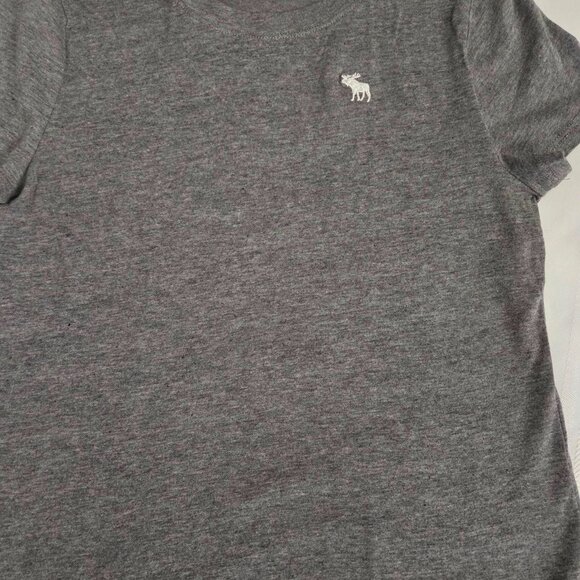 Boys Size Medium 9/10 Abercrombie Kids Short Sleeve Gray Tee - Picture 2 of 7
